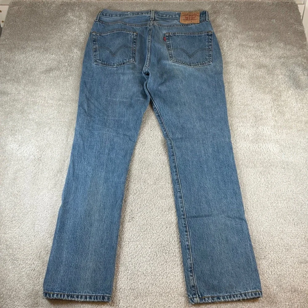 VTG Levis 501 Original Fit Jeans Mens 36x32 Blue Medium Wash Straight Button Fly